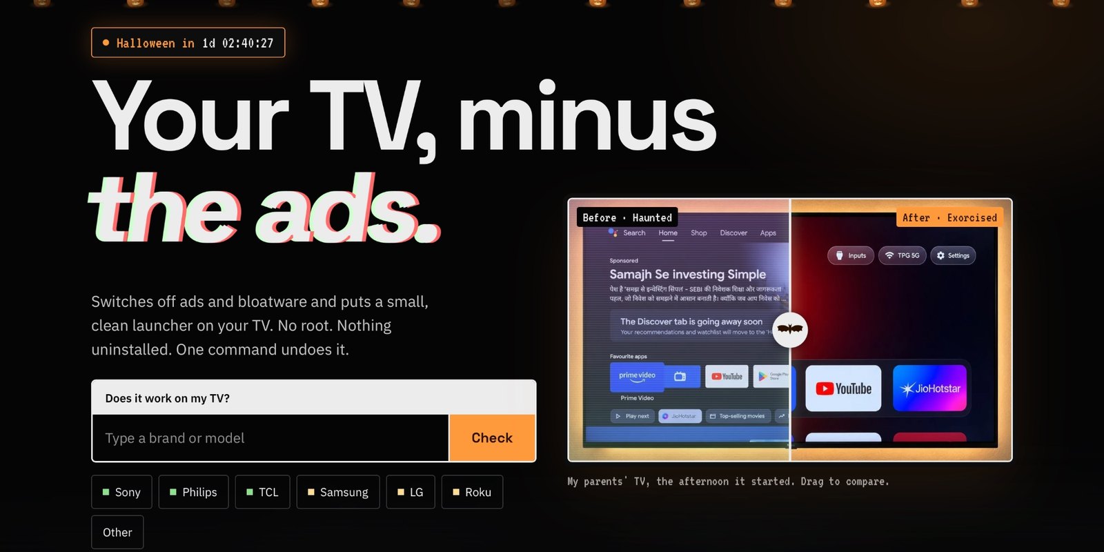 CleanYourTV explained: the vibe-coded fix that strips the ads from your smart TV, and how to use it