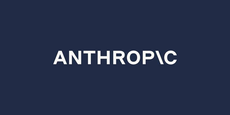 The white Anthropic wordmark centred on a dark navy background