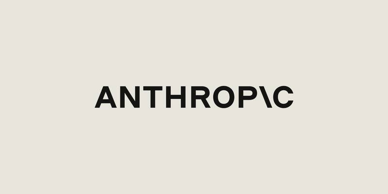 The black Anthropic wordmark centred on a warm oat-coloured background