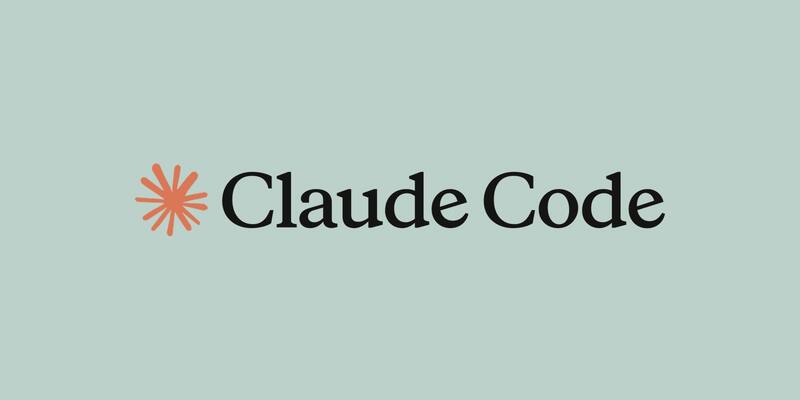 The Claude Code logo, an orange starburst beside the words Claude Code in black, on a pale blue-green background