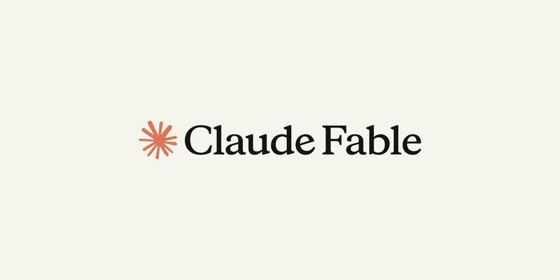 The Claude Fable logo, an orange starburst next to the words Claude Fable in black serif type, on a pale cream background