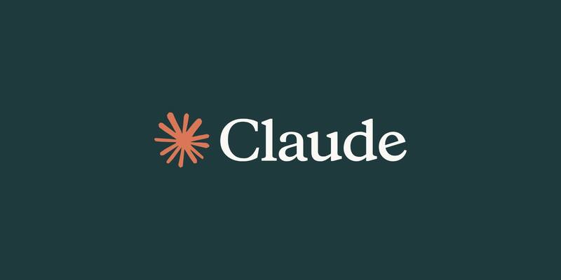 The Claude logo, an orange starburst next to the word Claude in white, on a dark teal background