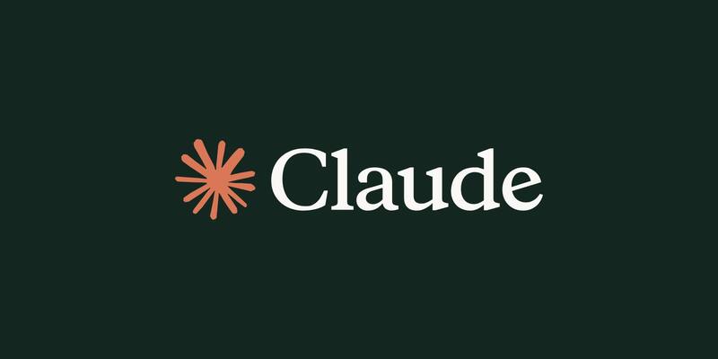 The Claude logo, an orange starburst next to the word Claude in ivory, on a dark green background