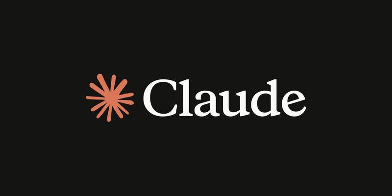 The Claude logo, an orange starburst next to the word Claude in white, on a black background.