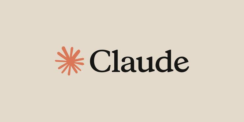The Claude logo, an orange starburst next to the word Claude in black, on a warm oat-coloured background