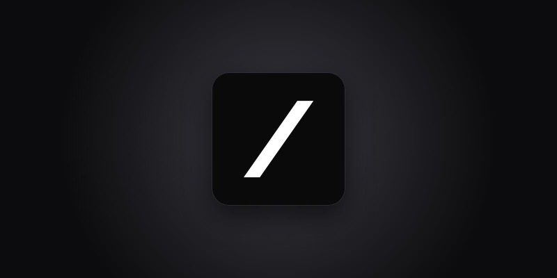The Grok logo: a white slash on a black rounded square