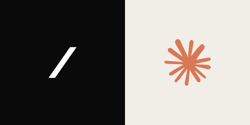 The white Grok slash logo on a black background beside Anthropic’s orange Claude starburst logo on a cream background