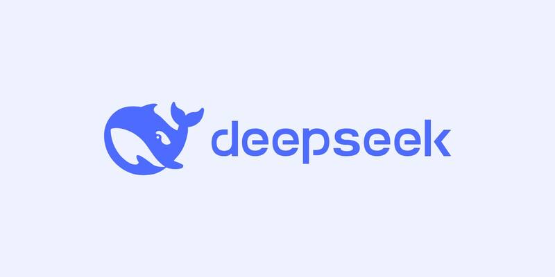 The blue DeepSeek whale logo next to the word deepseek on a pale blue background