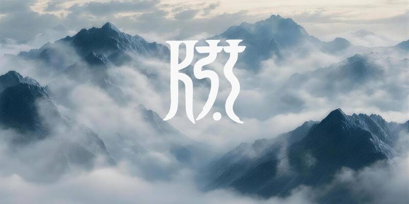 A white brush-style K3.1 logo over misty blue mountain peaks rising above a sea of cloud