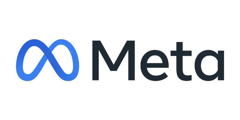 The Meta logo, a blue infinity-style symbol beside the word Meta in dark lettering, on a white background